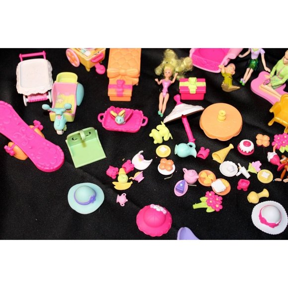 72 Pc Large Doll Lot LPS MLP Polly Pocket Disney Barbie Tea Party Picnic Fairy - Picture 7 of 9